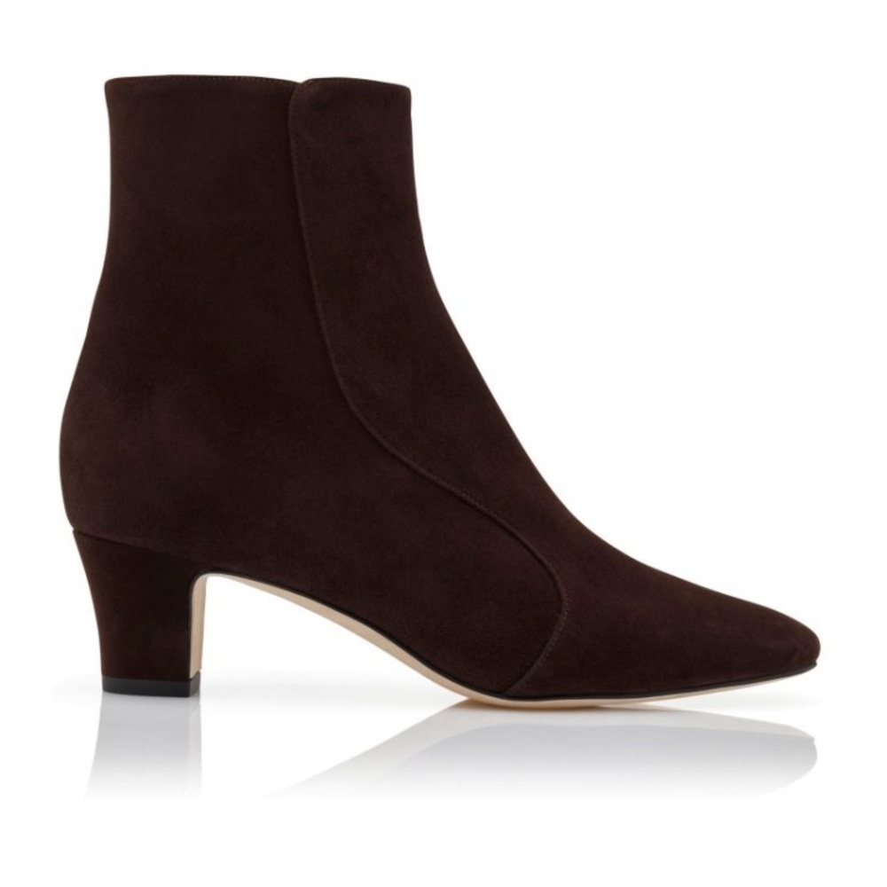 Manolo Blahnik Brown Suede Booties